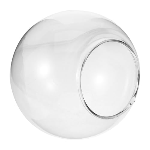 Cabilock Replacement Glass Globe Lampshade Amber Transparent Glass Shade for Ceiling Pendant Light Fixtures Rounded Edge Cover for Elegant Home Lighting