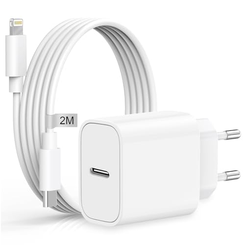 Caricatore Iphone Apple Certificato Mfi,20W Caricatore Rapido Iphone Caricatore Usb C Con 2M Lightning Cavo Per Iphone 14 13 12 Pro Max/Mini/11/Xs-image