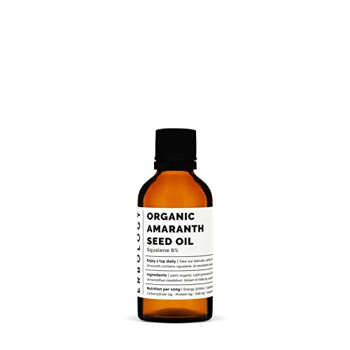 Aceite de Amaranto Bio 50ml - Prensado en Frío - Rico en Escualeno, Vitamina E y Omega 6 - Regeneración Corporal