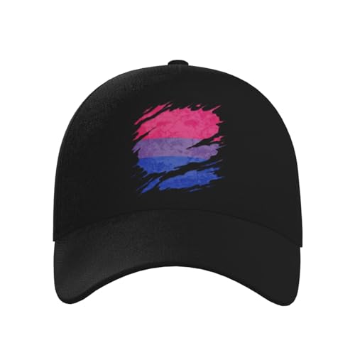 Bisexual Pride Flag Baseball Hats for Men and Women - Classic Adjustable Hats2