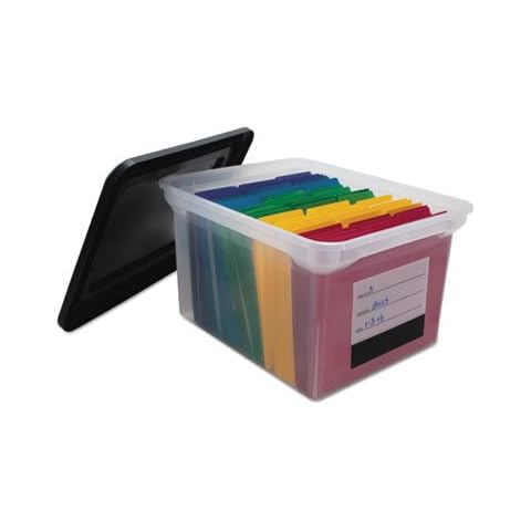 innovative-storage-designs File Tote with Contents Label, Letter/Legal, Clear/Black Cover