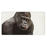 一匹のゴリラ マウスパッド 大型 ゲーミング デスクマット 特大 おおきい キーボードパッド ゴム底 エレコム 光学式 マウス対応 滑り止め 耐久性 良い おしゃれ かわいい 防水 サイバーカフェ オフィス最適 適度な表面摩擦 40cm X 75cm i49