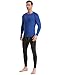 ATTIQOZI 4,5,6 Pack Men's Compression Shirts Long Sleeve Rash Guard Workout Undershirt Base Layer Athletic Shirt Bl/Bl/Gr/Purple/Dark Blue/Red L