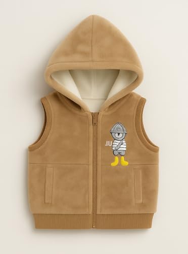 Image of Bold N Elegant Cotton Blend Cute Cartoon Bear Graphics Winter Warm Sweatshirt Hood Jacket And Jogger Pant 3 Pc Layering Clothing Set For Infant Toddler Kids