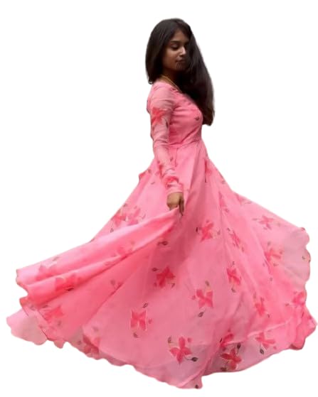 Women's Georgette Anarkali Gown with Dupatta Set | Festive | Traditional |138_A1-picture-16