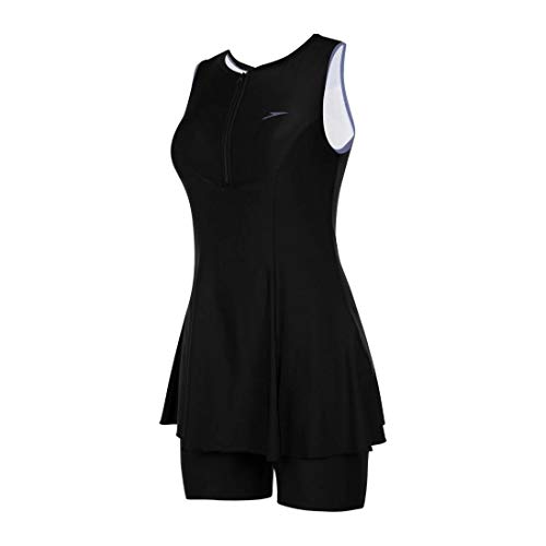 Image of Speedo Women's Endurance 10 Closedback Swimdress - Black & Oxid Grey