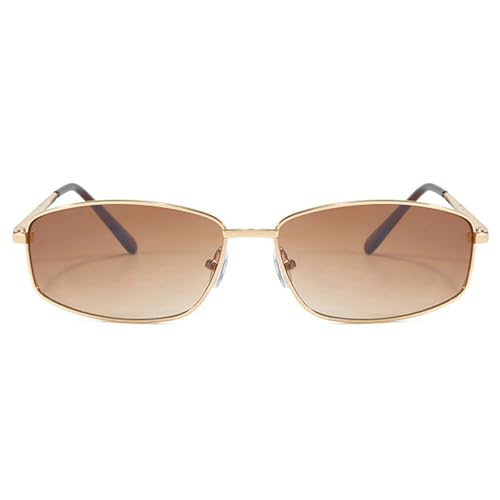 willochra Retro Small Rectangle Metal Frame Women Sunglasses Fashion Blue Pink Lens Shades UV400 Men Punk Sun Glasses F28