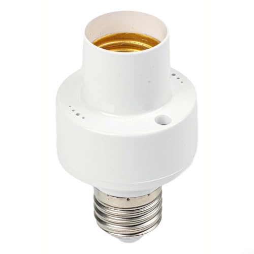WheatThrive Adaptador inteligente de bombilla E27, interruptor de soporte de luz activado por voz, control de tipo tornillo sin conexión para pasillos, escaleras, automatización de accesorios de