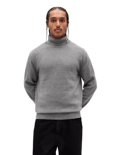 GAP Mens Cashsoft Turtleneck Sweater B50 Charcoal Heather L