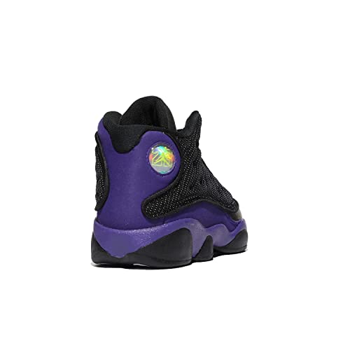 Image of Jordan 13 Retro (Little Kid) Black /Court Purple /White 3 Little Kid M