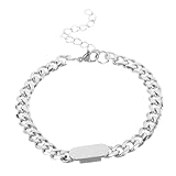 Style contemporain : ce bracelet en acier offre un style contemporain qui met en valeur , bracelet chaîne pour homme, chaînes de poignet pour homme