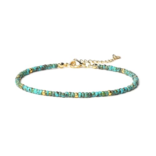 Image of Starain Small Bead Anklets for Women Beach Foot Ankle Bracelet Cute Colorful Boho Beaded Anklets 8 inches