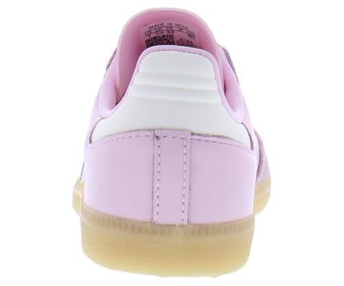 Image of adidas Samba PS Girls Shoes Size 2, Color: Clear Pink /Cloud White /Clear Pink-Pink