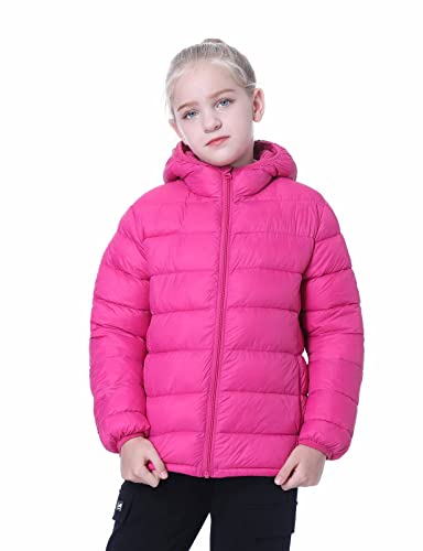Image of Hooded Puffer Jackets for Boys and Girls - Lightweight and Packable - Autumn and Winter Coat, Warm and Comfy