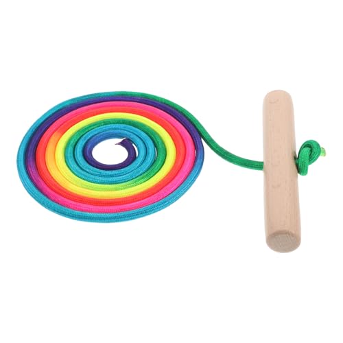 LIFKOME 木製ハンドル付き調節可能スノーモービル牽引用ロープ 耐久性 で雪遊びやスキーに 冬のアウトドアスポーツ用アクセサリー