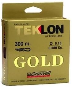 Grauvell Teklon Gold Utra-Low Diameter Line 300m 6.200kg (13.6lb) diameter 0.22mm by Grauvell