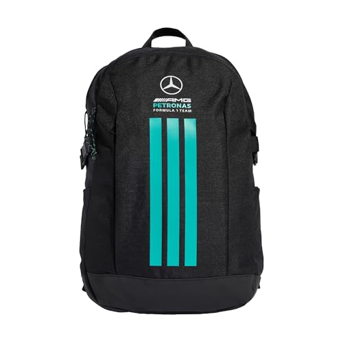 Image of adidas Unisex-Adults MERCEDES - AMG PETRONAS FORMULA 1 DNA 3 STRIPES BACKPACK, Black, One Size