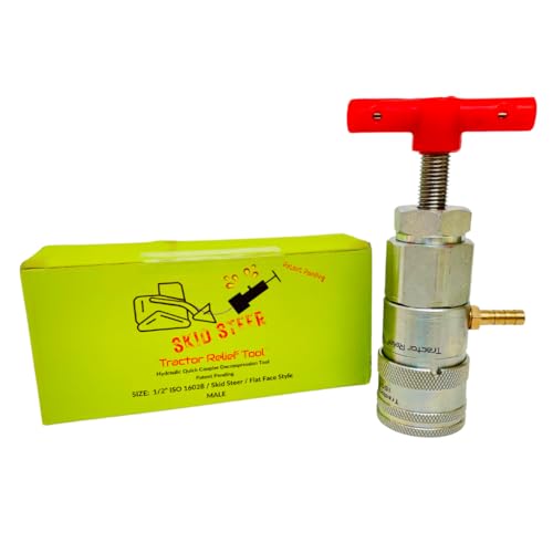 Image of 1 /2 inch ISO 16028 Flat Face Skid Steer Male Hydraulic Quick Coupler Pressure Decompression Relief Release Tool by Tractor Relief Tool