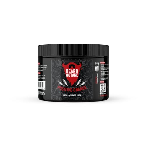 Beard Octane: Positive Charge - Natural Beard Butter w/Shea - 4 Oz - Conditions and Styles - Made in USA - Bright Citrus Scent