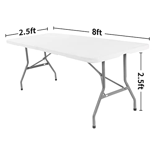 Image of Peomeise 8FT Spandex Table Cover Rectangular Stretch Spandex Tablecloth (Navy,8FT)