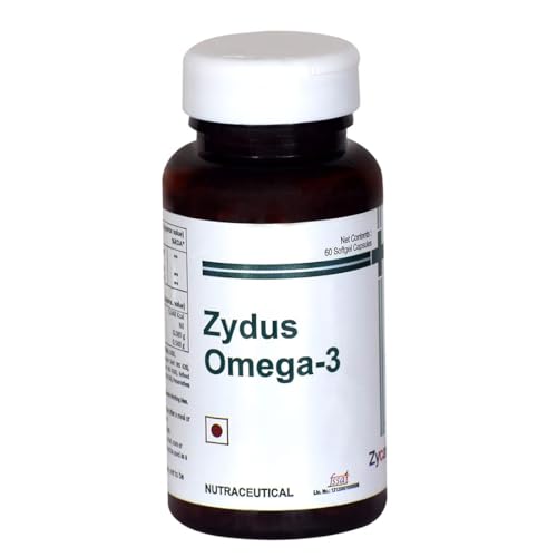 German Remedies Zydus Omega -3 Premium Life's Capsule For Men Women Omega 3 1000mg with EPA 180 mg & DHA 120 mg, for Brain Heart Eyes & Joints Health, 60 Capsule