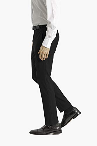 Calvin Klein Men's Skinny Fit Stretch Dress Pant, Black, 34W X 30L #TOP3