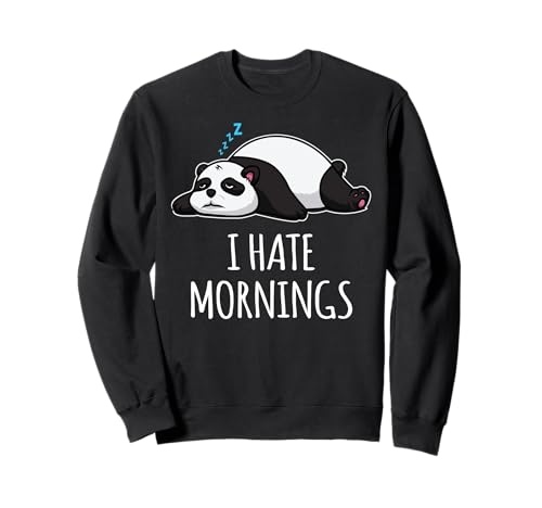 I Hate Mornings - Lazy Sleepy Cute Panda Bear Animal Fun Felpa