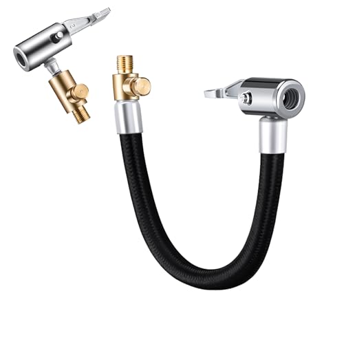 40cm Adaptador Inflador De Ruedas Latiguillo Inflador, Manguera Inflador Adaptadores De Válvula Tubo Inflador Para Bicicleta, Motocicleta, Coche, Boquilla Inflador Bicicleta Compresor