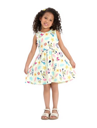 Image of Disney Frozen Elsa Princess Minnie Mouse Stitch Toddler Girl Dresses 2 Pack Short Ruffle Sleeve Costume Set Outfit 2-13 Years