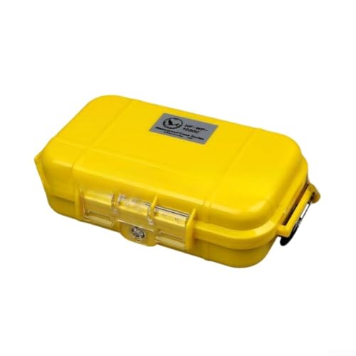 Werkzeug-Aufbewahrungsbox, schlagfest, ABS, wasserdicht, für den Außenbereich, Allwetterschutz für Camping, Erkundung, sichere Organisation von Schraubendrehern, Bits, elektronischen Geräten (gelb)
