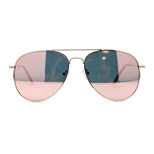 Pink Mirror Lens Classic Tear Drop Shape Officer Sunglasses2