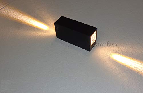 Image of Mufasa 6 Watts Up Down Indoor Outdoor Beam LED Waterproof Wall Light Perfect for Entrance Gate Pillars Boundary Stairs (Aluminum Body) (Warm White)