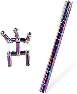 Multifunction Magnetic Writing Pen, Fidget Pen, Decompression Metal Ballpoint Pen for Touch Screens, Stress relief Toy Pen for Adults/Kids (Multicolor)