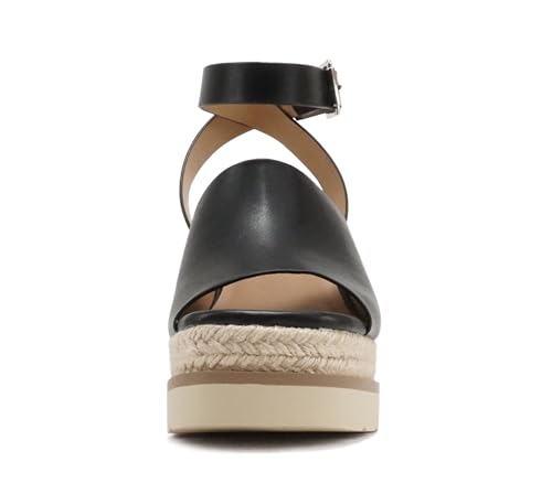 Soda “Stella” ~ Women Square Peep Toe Single Band Platform Espadrille Wedge Sandals with Adjustable Ankle Strap3