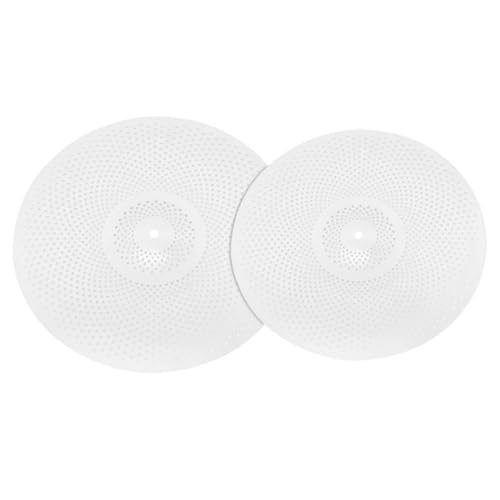 Yardwe Replacement Metal Cymbals 2pcs Silent Mute Drum Cymbals 14/16 Inches Alloy Drum Set Accessory