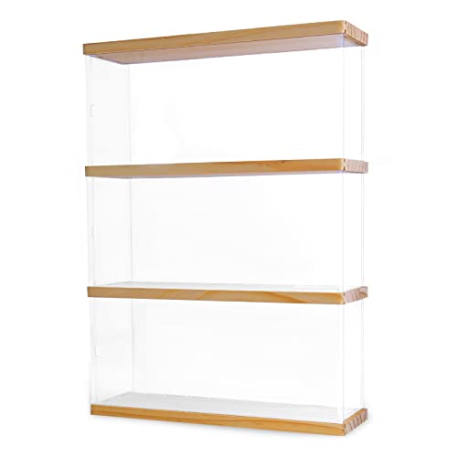 Clear Display Case For Collectibles | Minifigures Anime Figure And Funko Pop Display Case | Funko Shelves | Amiibo Wall Shelf | Acrylic Case For Mini Action Figures And Figurines (3 Tiers) #TOP4