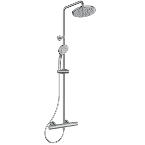 Ideal Standard – Ceratherm T25 Sistema doccia con miscelatore termostatico, Risparmio di acqua ed energia, Tecnologia CoolBody, Cromato