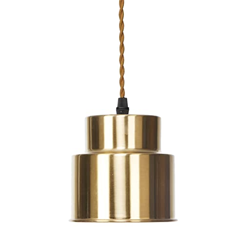 Luces Colgantes de Techo HNVBDOPAE Lámpara de Metal Oro con Cable Ajustable Modelo D/B 7