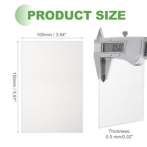 Image of MECCANIXITY Titanium Plate Sheet, TC4 (Gr5) Ti 150x100x0.5mm Heat Resistant Titanium Alloy Sheet High Strength to Weight Ratio for CNC Machining, Racing Applications