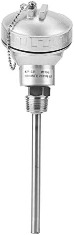 YWBL-WH 1/2" NPT Thread Thermocouple Terminal Head RTD PT100 Stainless steel Temperature Sensor Probe (100mm)