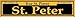 SMART BLONDE St. Peter Yellow Novelty Small Metal Street Sign K-1179