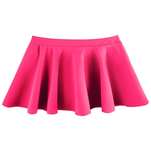 Image of BAOHULU Girls Two Piece Swimsuits Rash Guard Ruffle Bikini Skirt Short Sleeves Beach Dress Swimwear UPF 50+ 3-12Y