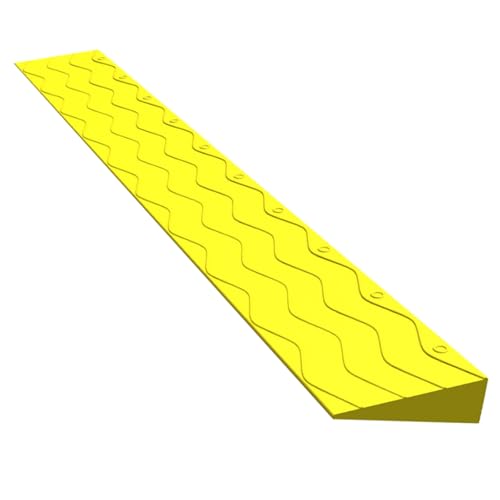 Threshold Ramp, rampa de puerta plástica, alta resistencia y sin deformación, adecuada para entradas, entradas de vehículos y carritos (Amarillo, 100 x 10 x 3 cm) miniatura 1