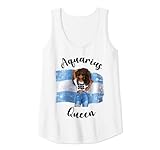 Mujer Argentina Acuario Reina Afro Bandera Argentina Africana Camiseta sin Mangas