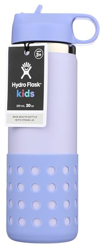 Hydro Flask 20 Oz Kids Wide Mouth Straw Cap And Boot Wisteria