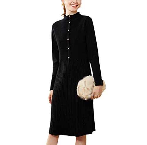 Robe longue en cachemire pour femme Haitpant, le confort chic des journées fraîches en taille L