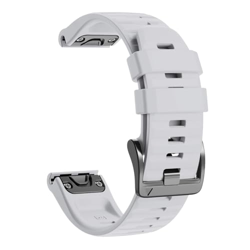 Image of ANCOOL Compatible with Fenix 6X /7X Band 26mm Quickfit Soft Silicone Watch Band Replacement for Fenix 5X /Fenix 8 51mm /Fenix 5X Plus /Fenix 3 /Fenix 6X Pro /Descent Descent MK2i Smartwatches (White)