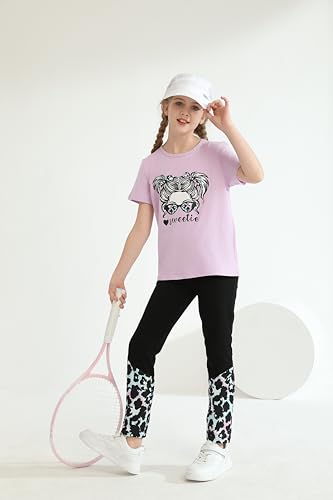 Image of Girl Clothes Cute Cool Girl Tops Splicing Pants 2 Piece Girls Summer Outfits 6-14 Years