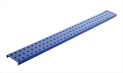 Alligator Board ALGSTRP3x32PTD-BLU Blue Powder Coated Metal Pegboard Strips with Flange - Pack of 2