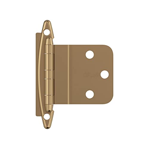 Amerock BPR3417CZ | Cabinet Hinge | 3/8 inch (10 mm) Inset Non-Self Closing Face Mount | Champagne Bronze | Kitchen Cabinet Door Hinge | 1 Pair/2 Pack | Functional Hardware